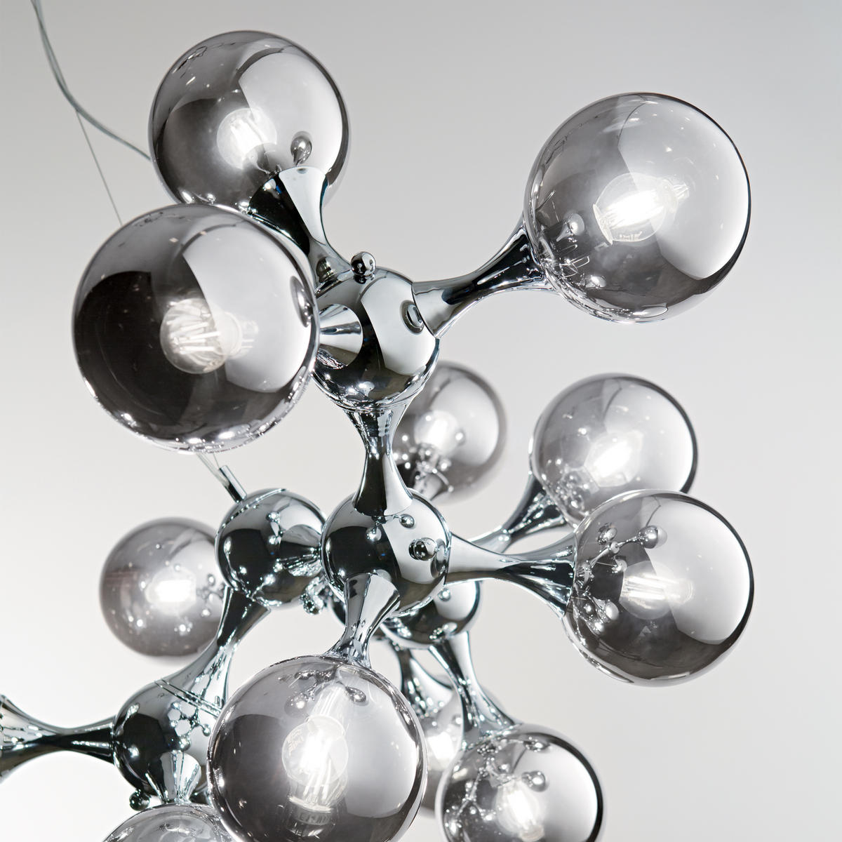 HÄNGELEUCHTE 105/60/140 cm  - Chromfarben, Design, Glas/Metall (105/60/140cm) - Ideal Lux