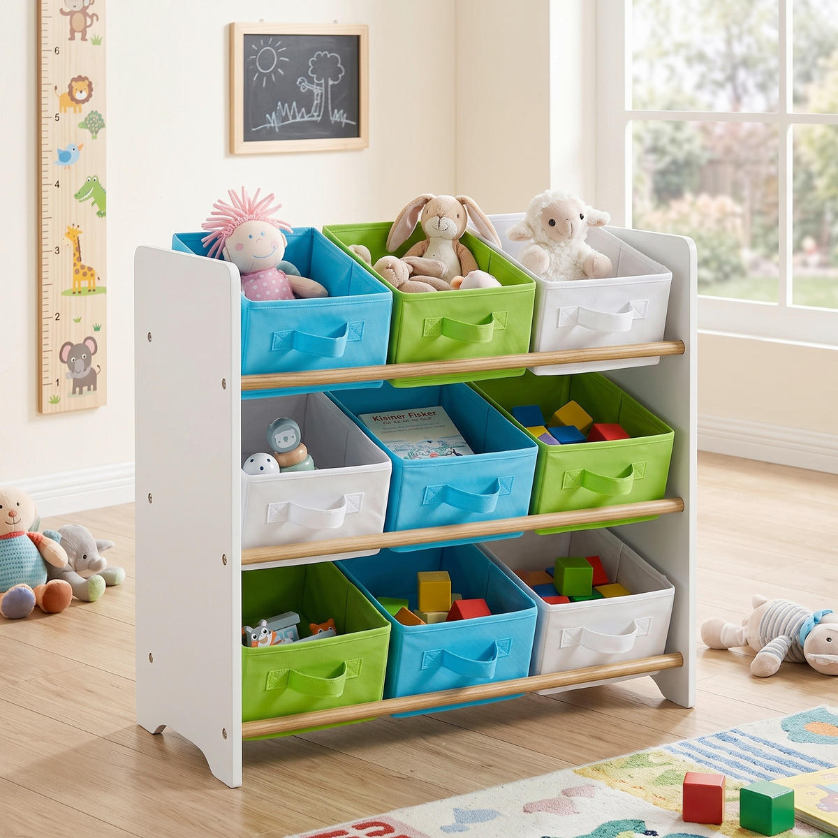 KINDERREGAL Kesper 1771613 Weiß  - Weiß/Hellblau, MODERN, Holz/Holzwerkstoff (65/60/30cm) - Kesper