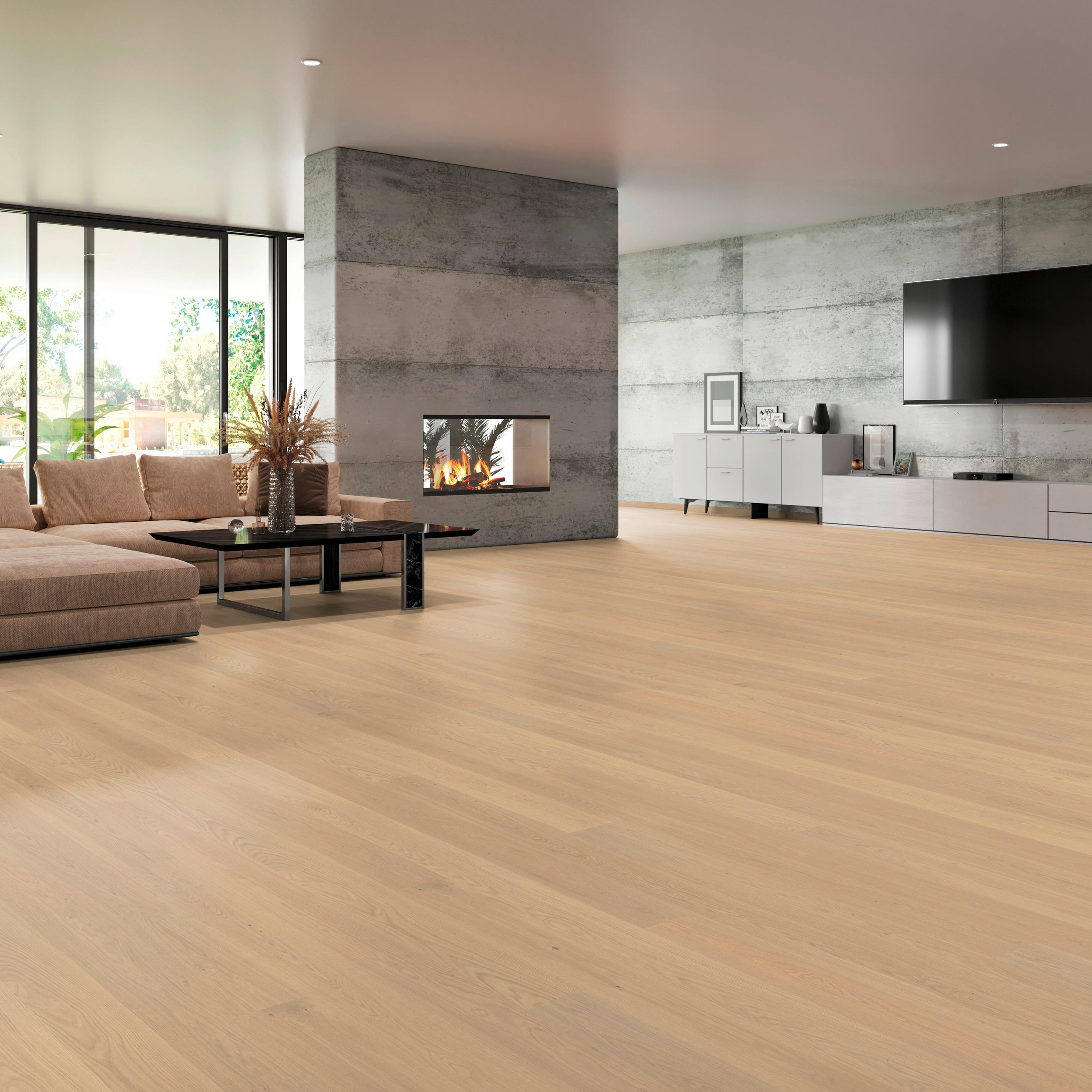 LANDHAUSDIELE Puristico Eiche weiss 100012501  per  m² - Design, Holz (220,5/17,6/1,3cm) - Tilo