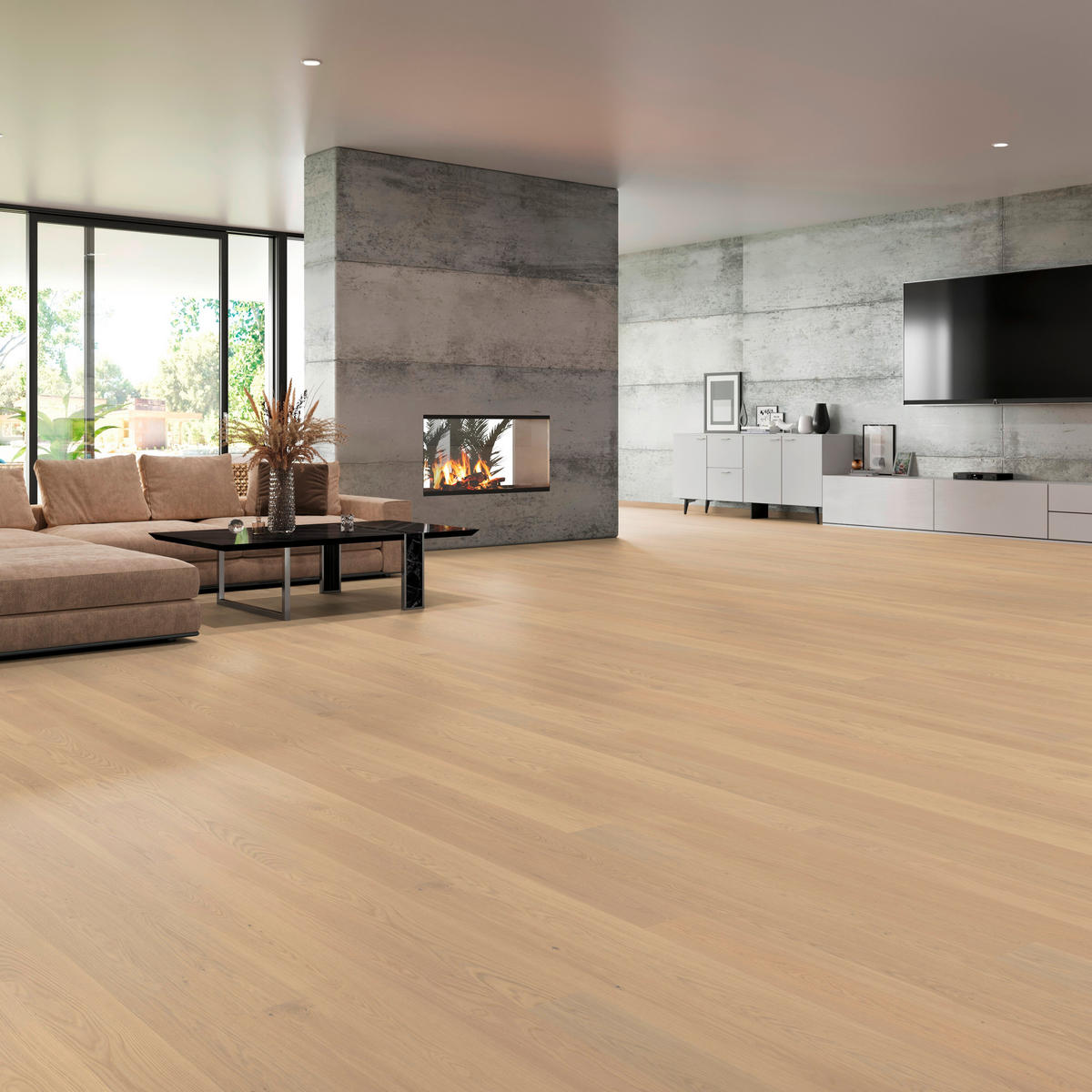 LANDHAUSDIELE Puristico Eiche weiss 100012501  per  m² - Design, Holz (220,5/17,6/1,3cm) - Tilo