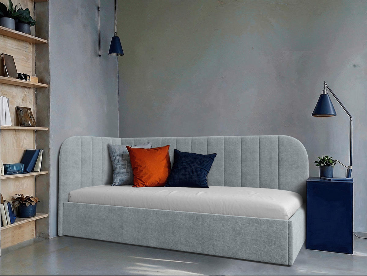 POLSTERBETT 90/200 cm,  in gepolstertes Kopfteil, Lattenrost, Bettkasten,  - Schwarz/Minttürkis, MODERN, Holz/Holzwerkstoff (90/200cm) - MID.YOU