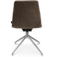 STUHL  in Stahl Velours Metall, Textil  - Graubraun/Alufarben, Design, Textil/Metall (46/81,5-84,5/55cm) - Johann Jakob