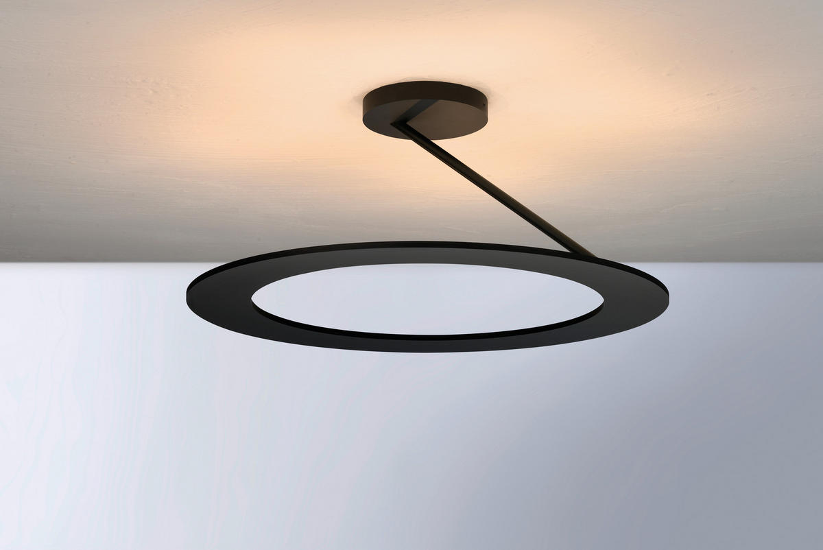 LED-DECKENLEUCHTE 45/20 cm   - Schwarz, Design, Metall (45/20cm) - BOPP