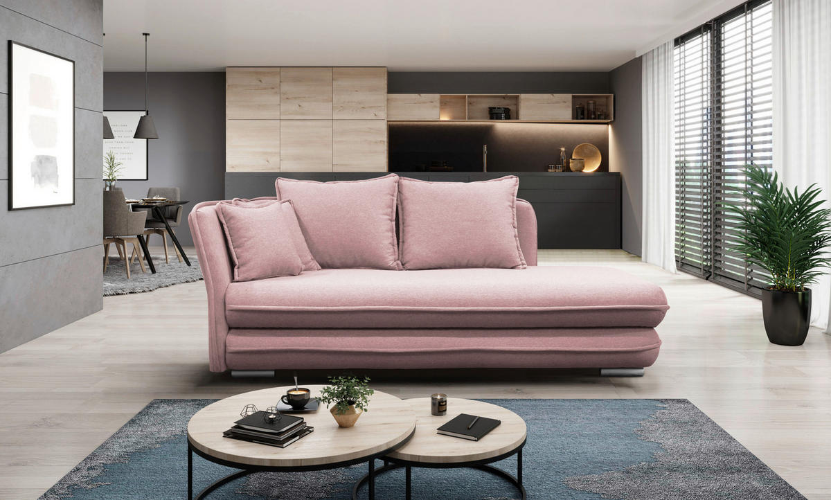 LIEGE Flachgewebe Rosa  - Silberfarben/Rosa, Design, Kunststoff/Textil (107/84/99/224cm) - MID.YOU