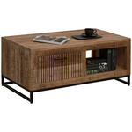 COUCHTISCH in Holz 110/60/45 cm  - Schwarz/Naturfarben, Design, Holz/Metall (110/60/45cm) - Carryhome