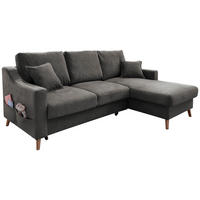 ECKSOFA Anthrazit Struktur  - Anthrazit/Naturfarben, KONVENTIONELL, Holz/Textil (228/150cm) - P & B
