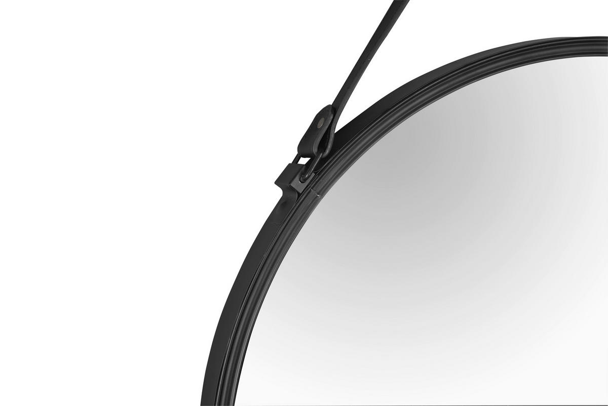 DEKOSPIEGEL Schwarz  - Schwarz, Trend, Glas/Textil (55/55/3,5cm) - Boxxx