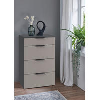 NACHTSCHRANK 54/84/41 cm  - Graphitfarben/Schwarz, Design, Holzwerkstoff/Kunststoff (54/84/41cm) - Boxxx