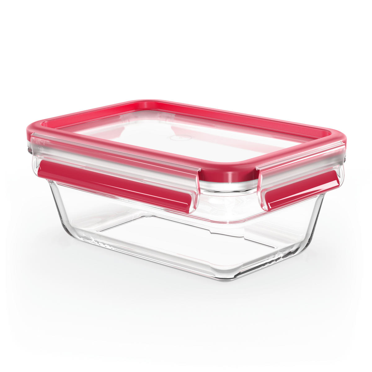 FRISCHHALTEDOSE CLIP & CLOSE GLAS 0,85 L  - Rot, Basics, Glas/Kunststoff (19,7/13,6/8cm) - Emsa