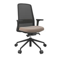 DREHSTUHL Lederlook Schwarz, Cappuccino  - Schwarz/Cappuccino, MODERN, Kunststoff/Textil (70/103-115/70cm)