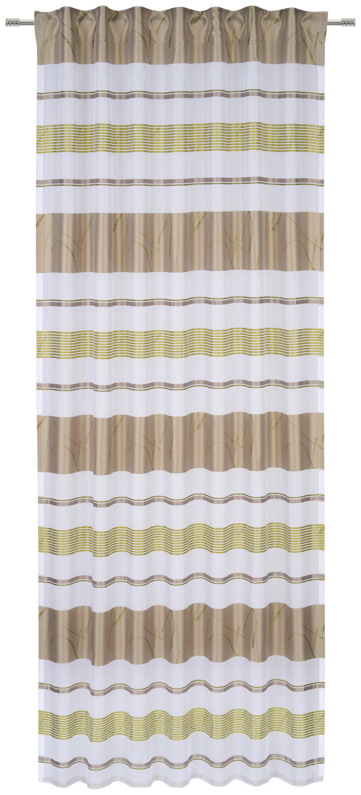 HOTOVÝ ZÁVĚS, poloprůhledné, 140/245 cm - zelená, Konvenční, textil (140/245cm) - Esposa