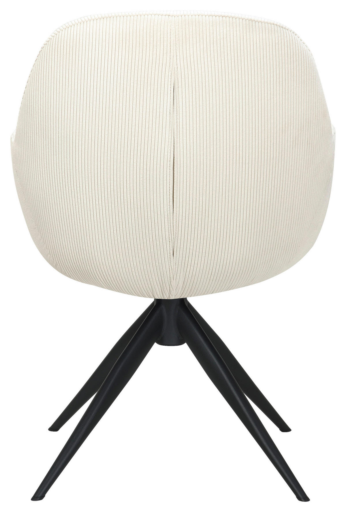 ARMLEHNSTUHL  Sitzfläche 360° drehbar, inklusive Armlehnen, automatische Rückholfunktion Webstoff  Creme  - Creme/Schwarz, Design, Textil/Metall (62/85/70cm) - Johann Jakob