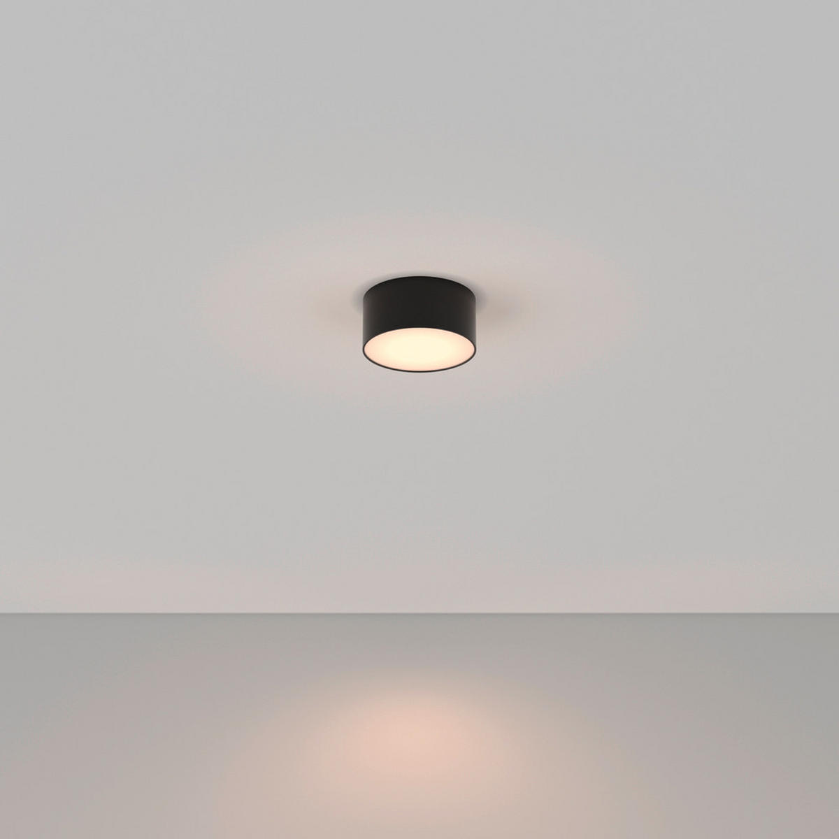 DECKENLEUCHTE  12/6 cm    - Schwarz, Modern, Metall (12/6cm) - MAYTONI