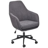 DREHSTUHL  in Cord Dunkelgrau  - Dunkelgrau/Schwarz, LIFESTYLE, Kunststoff/Textil (63/93-98/71cm) - Livetastic