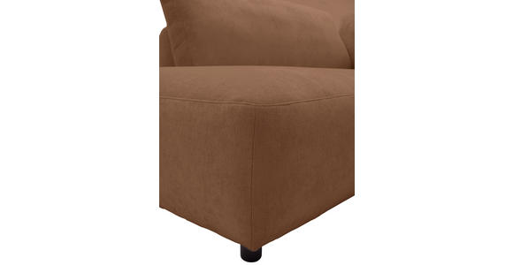 ECKSOFA  in Chenille Braun  224/307 cm  - Schwarz/Braun, KONVENTIONELL, Kunststoff/Textil (224/307cm) - Hom`in