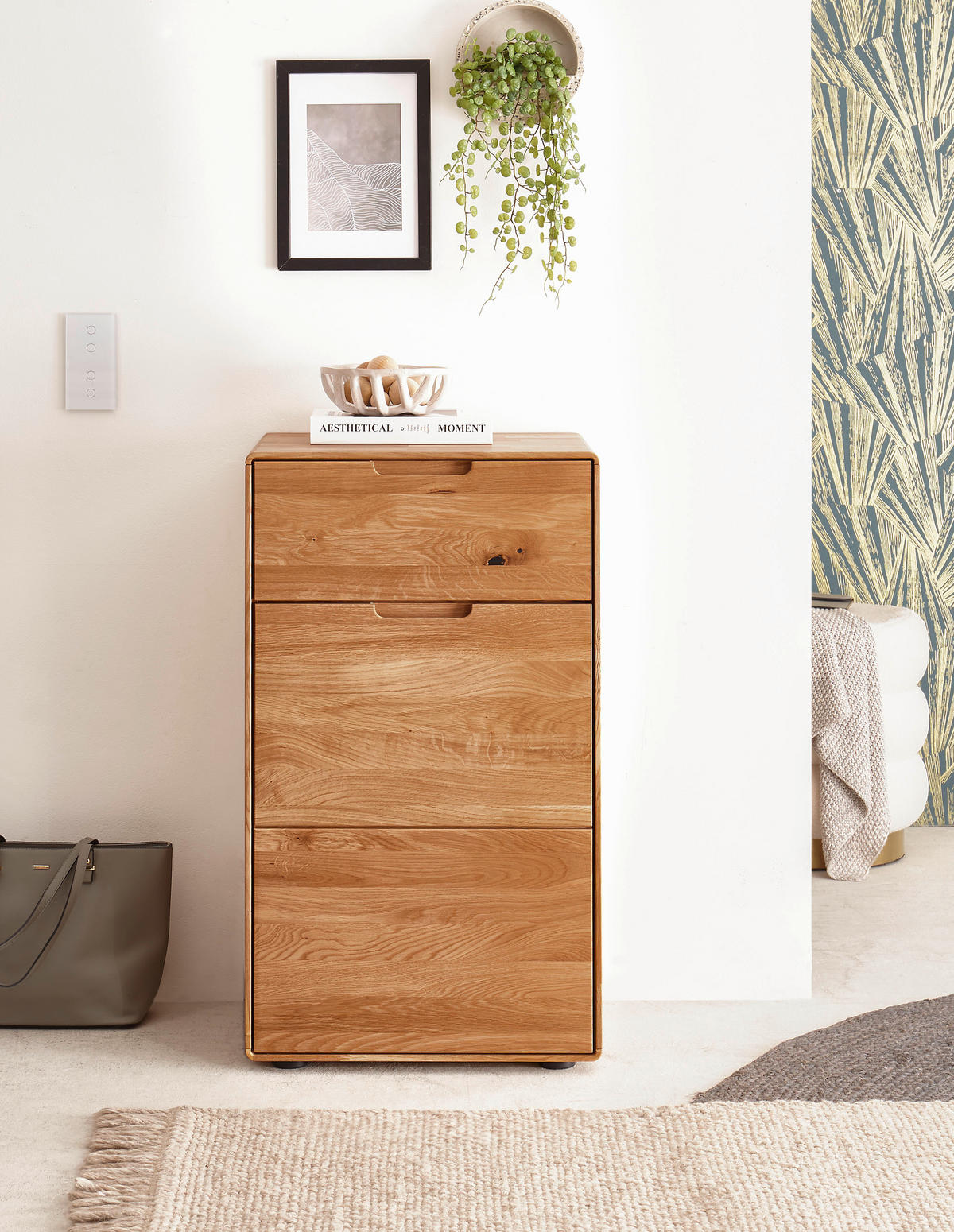 KOMMODE , 51/91/40 cm, 1 Schublade(n)  - Wildeiche, Design, Holz (51/91/40cm) - Livetastic