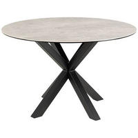ESSTISCH in Keramik  - Schwarz/Grau, Trend, Keramik/Metall (119/75,5cm) - MID.YOU