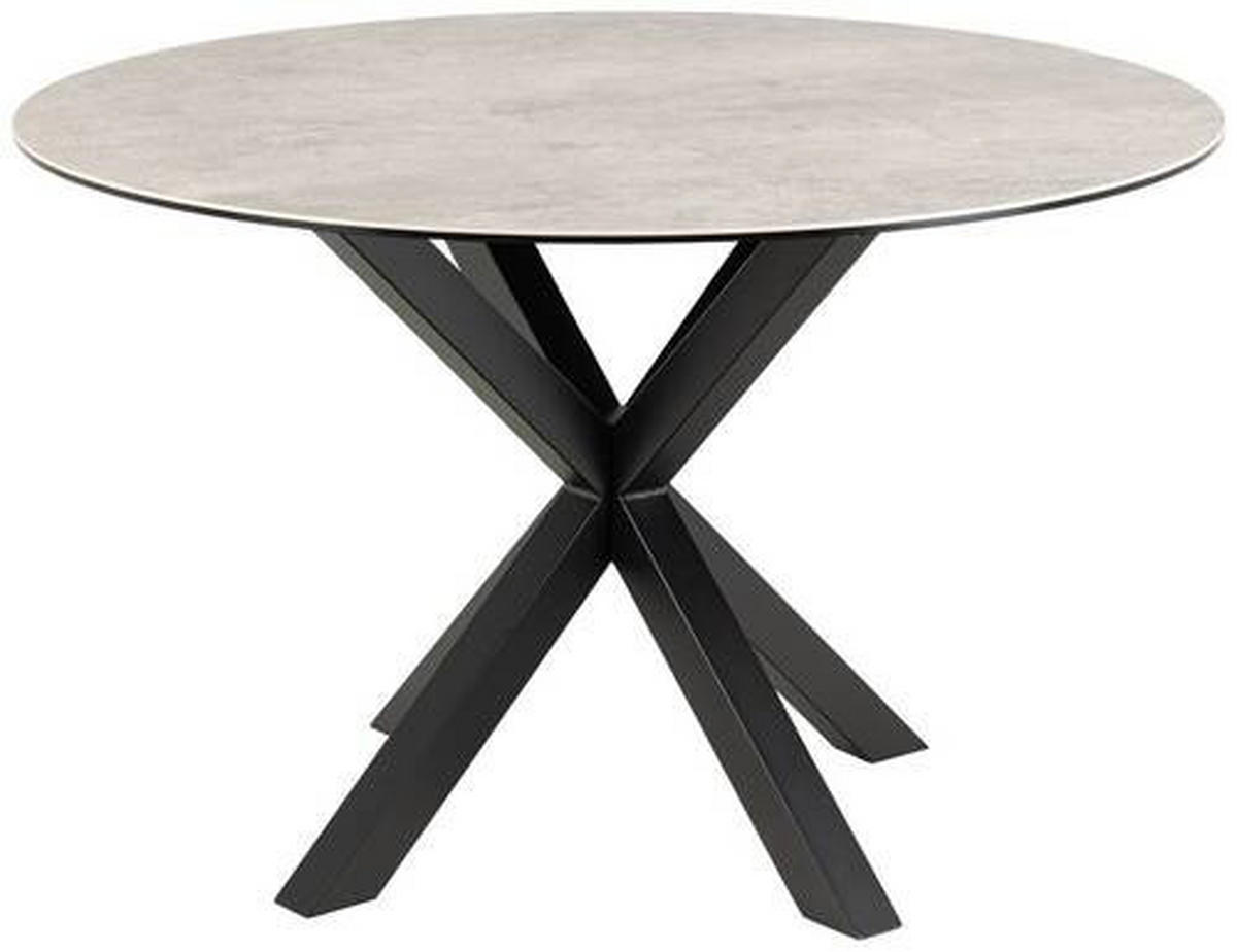 ESSTISCH in Keramik  - Schwarz/Grau, Trend, Keramik/Metall (119/75,5cm) - MID.YOU