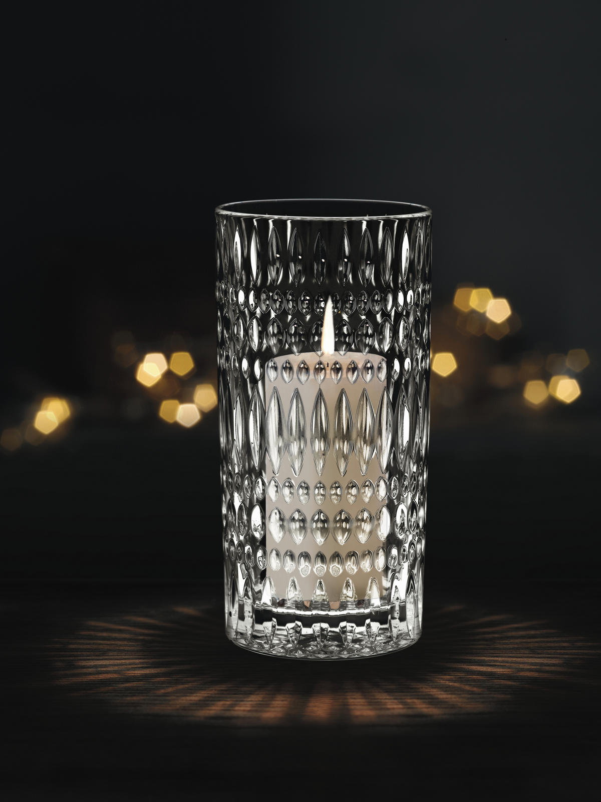 VASE  - Klar, Basics, Glas (13,9/13,9/25,5cm) - Nachtmann