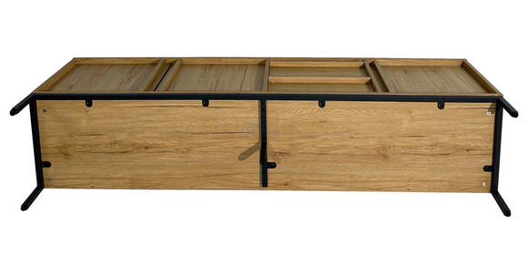 LOWBOARD WABI  in 180/60,5/40 cm  - Eichefarben/Schwarz, Design, Holz/Holzwerkstoff (180/60,5/40cm) - Xora