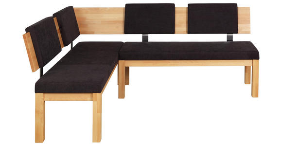 ECKBANK 160/200 cm in Buchefarben, Dunkelbraun - Dunkelbraun/Buchefarben, Natur, Holz/Textil (160/200cm) - Cantus