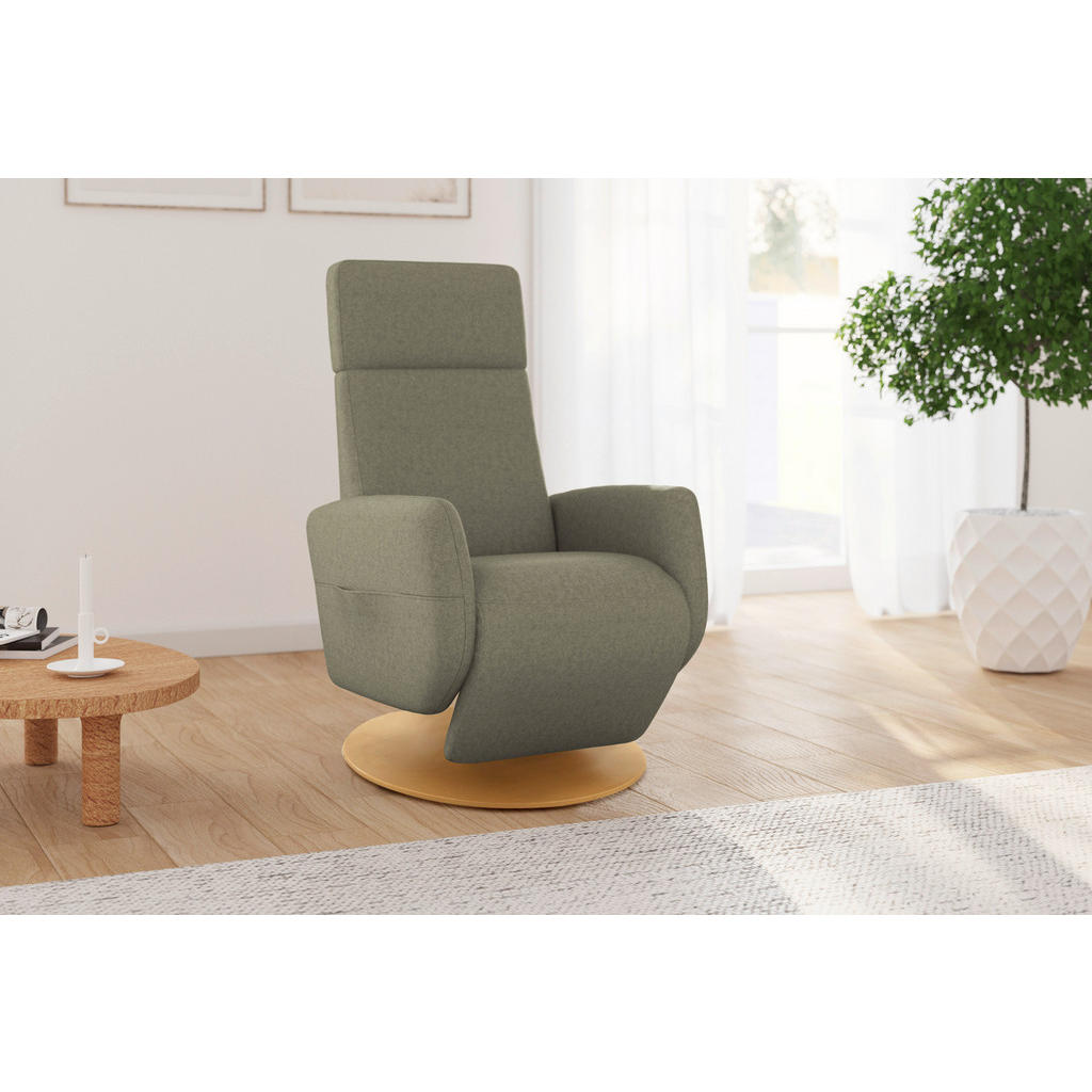 Sit & More RELAXAČNÉ KRESLO, textil, olivovozelená
