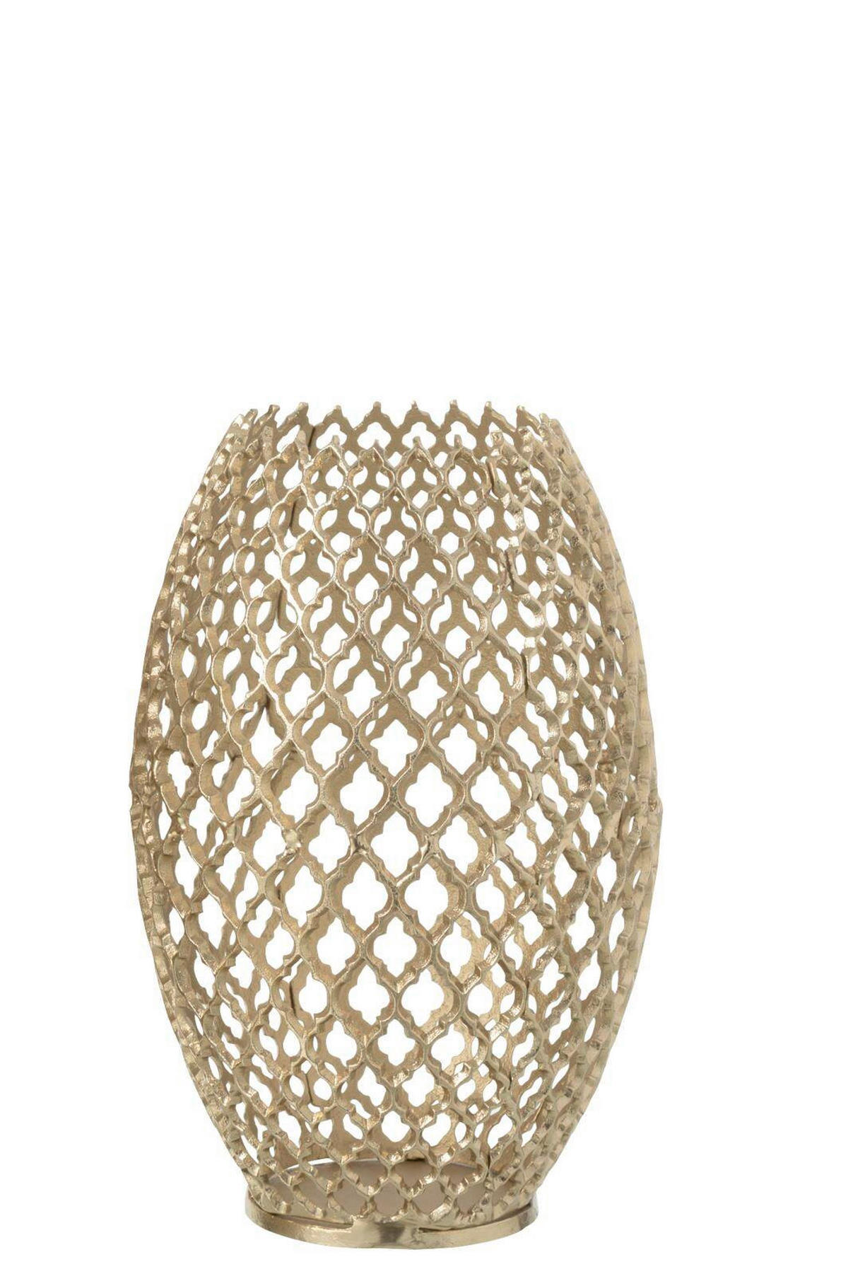 VASE  - Goldfarben, Basics, Metall (24/24/39cm) - Ambia Home