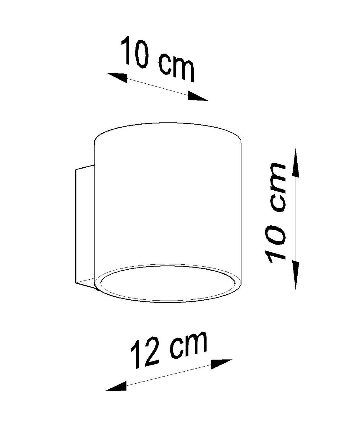 WANDLEUCHTE Orbis 10/12/10 cm   - Hellgrau, KONVENTIONELL, Stein (10/12/10cm)