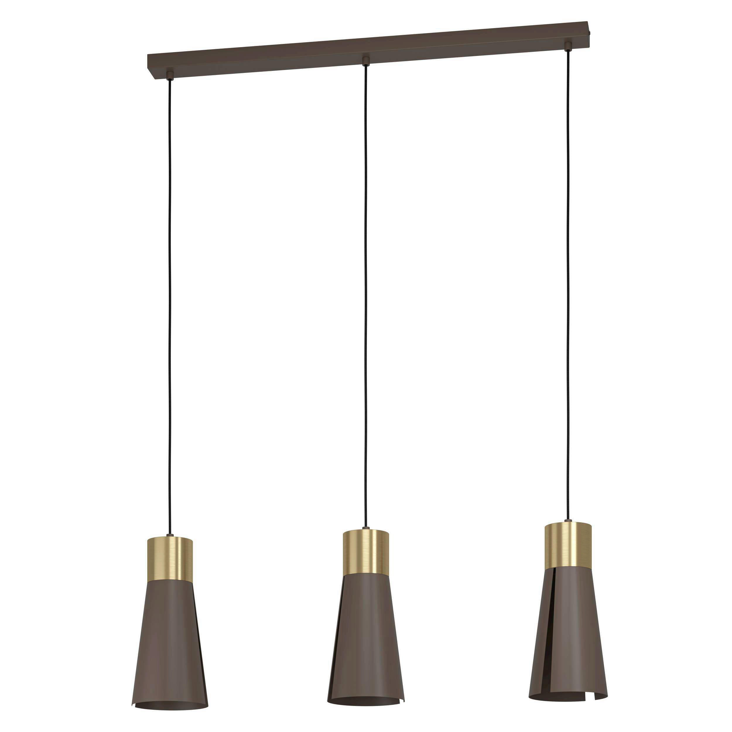 HÄNGLAMPA Losalomas 83,5/13,5/110 cm  - mässingsfärgad/mocca, Design, metall (83,5/13,5/110cm) - Eglo