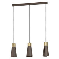 HÄNGLAMPA Losalomas 83,5/13,5/110 cm  - mässingsfärgad/mocca, Design, metall (83,5/13,5/110cm) - Eglo