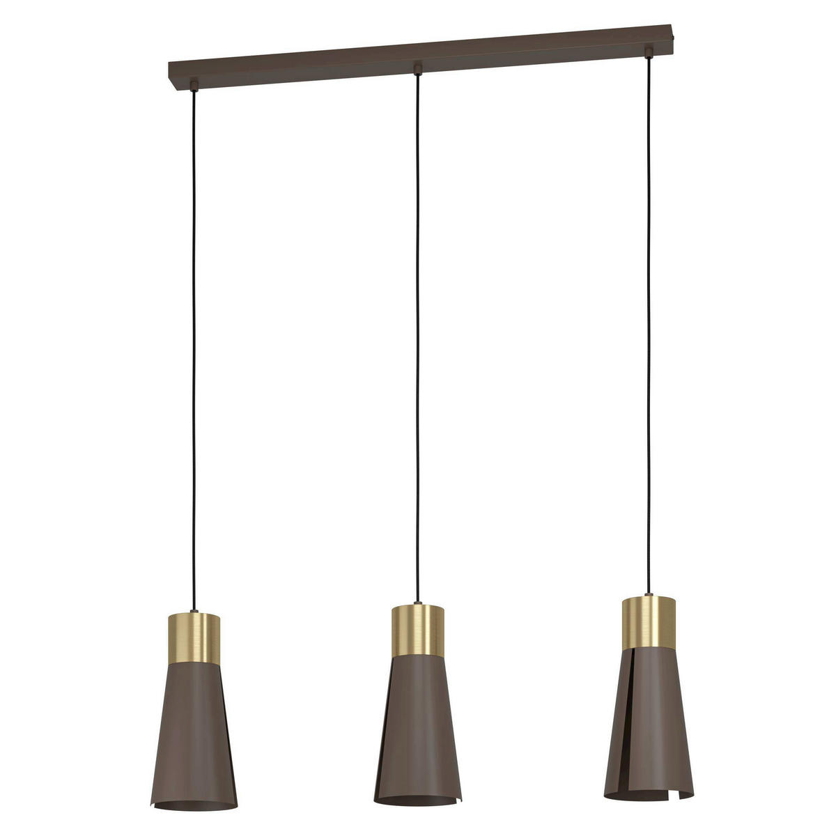 HÄNGLAMPA Losalomas 83,5/13,5/110 cm  - mässingsfärgad/mocca, Design, metall (83,5/13,5/110cm) - Eglo
