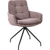ARMLEHNSTUHL  in Cord  - Schwarz/Altrosa, Design, Textil/Metall (63/90/69cm) - Johann Jakob