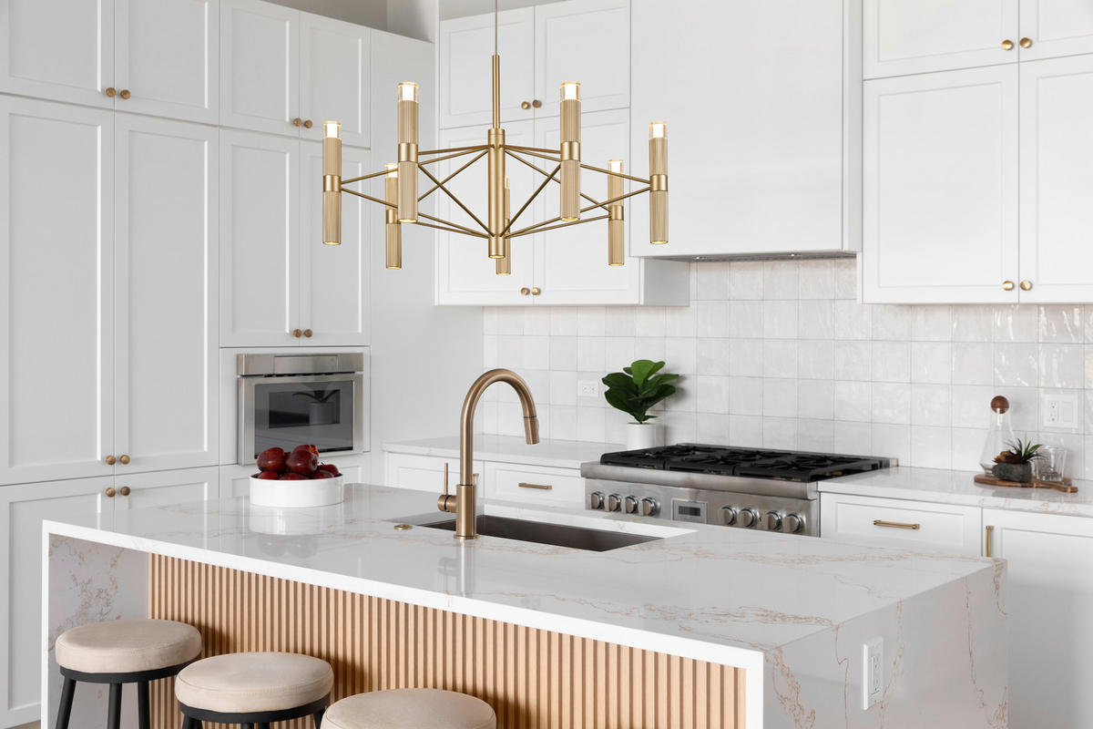 LED SVJETILJKA VISEĆA  60/150 cm      ELARA  - konjak, Design, metal (60/150cm)