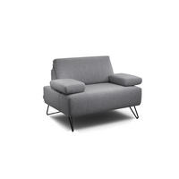 SESSEL in Chenille Anthrazit  - Anthrazit/Schwarz, Design, Textil/Metall (114-142/85/86-94cm) - SENSOO