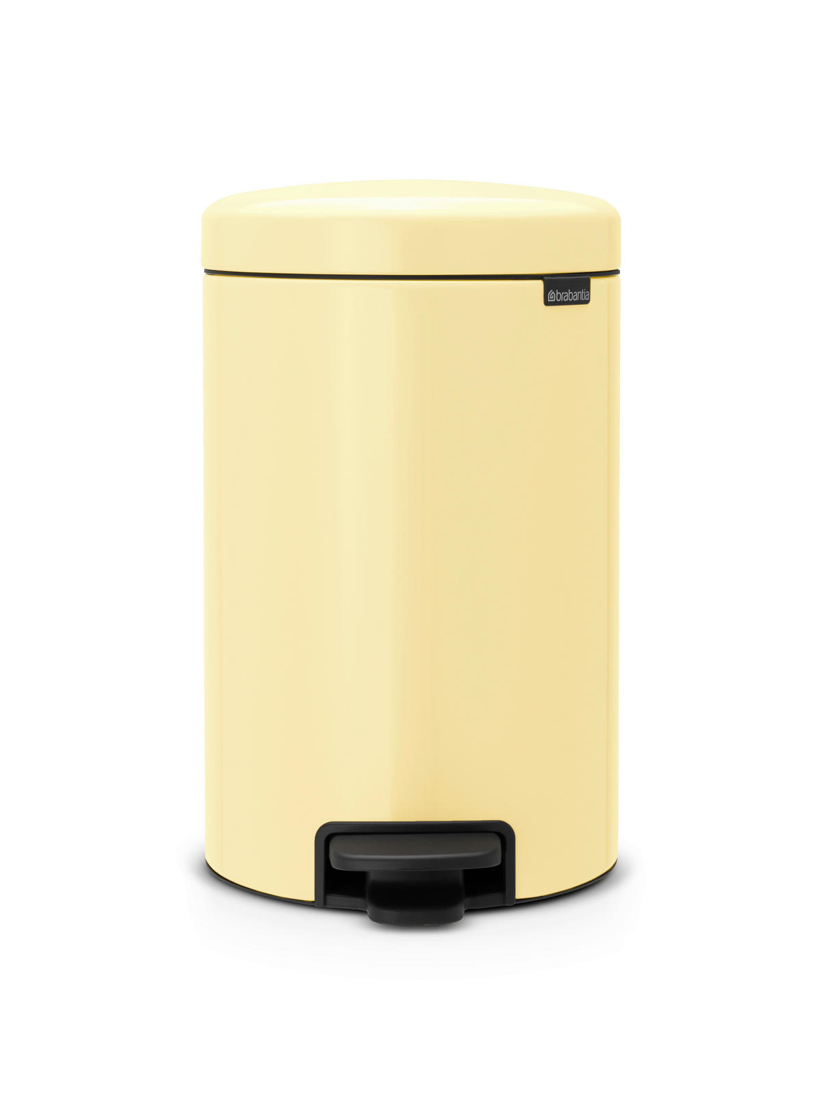 PEDÁLOS SZEMETES 12 l  - fekete/világossárga, Design, műanyag/fém (12l)