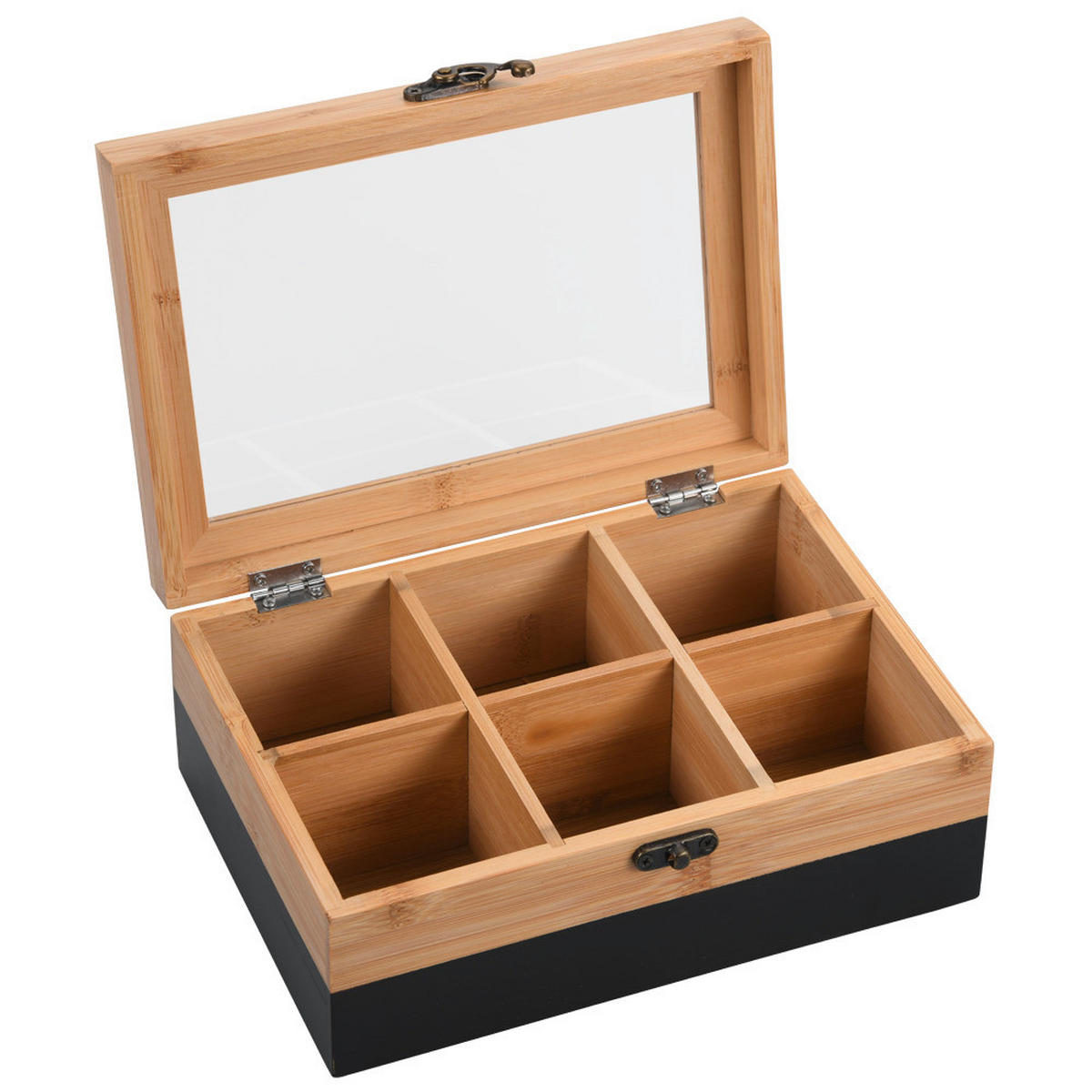 TEEBOX - Eichefarben/Schwarz, Basics, Naturmaterialien (21.5/15/8.5cm) - Kesper