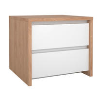 NACHTSCHRANK 52/45/48 cm  - Eichefarben/Weiß, KONVENTIONELL, Holzwerkstoff (52/45/48cm) - Boxxx