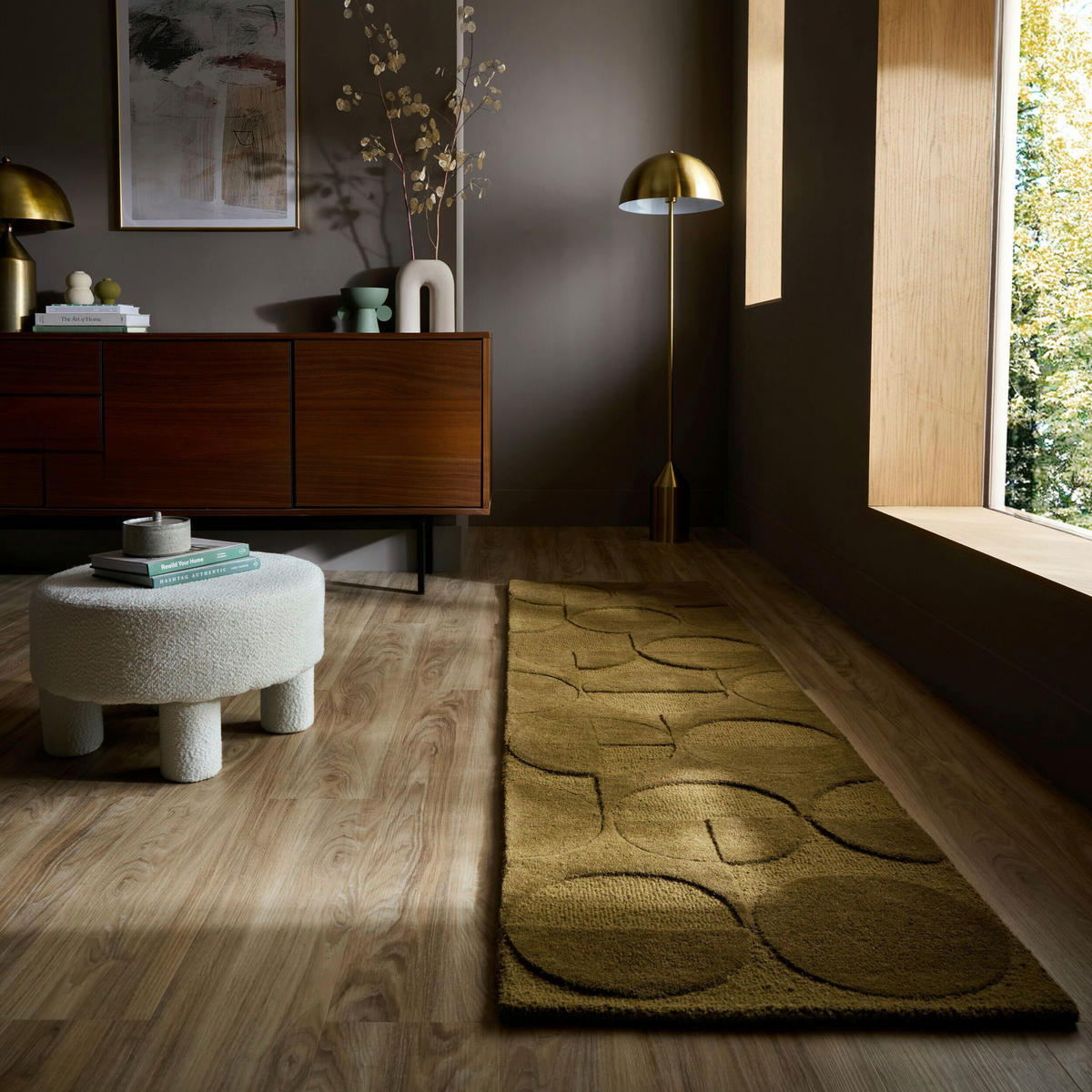 LÄUFER 60/230 cm Gigi Olivgrün  - Olivgrün, Basics, Textil (60/230cm) - Flair Rugs