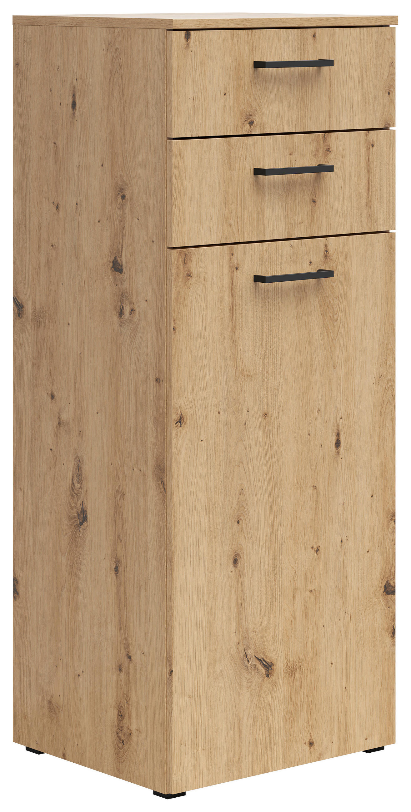 KOMODA, dub artisan, 45/115/40 cm - čierna/antracitová, Modern, kompozitné drevo/plast (45/115/40cm) - Carryhome