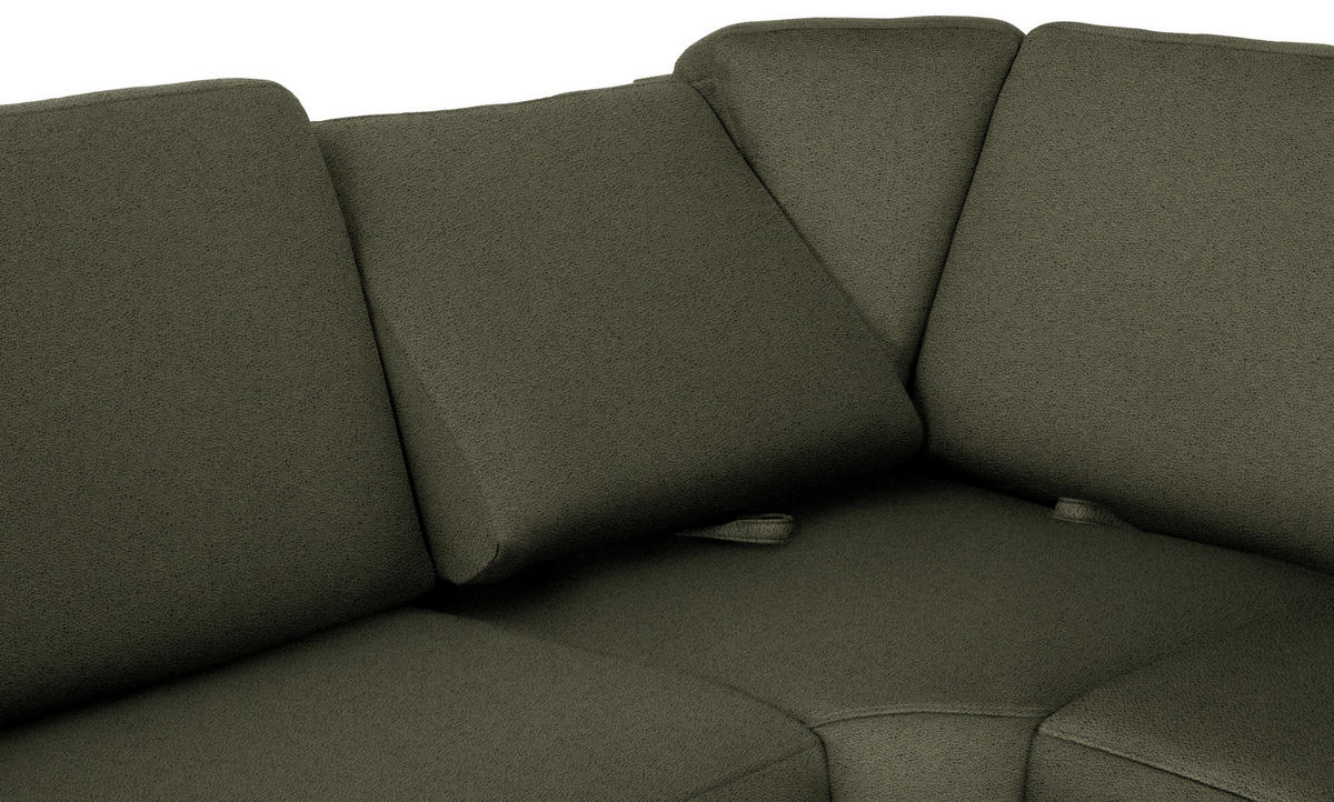 WOHNLANDSCHAFT in Flachgewebe Grün  - Chromfarben/Grün, Konventionell, Textil/Metall (240/330/163cm) - Beldomo System