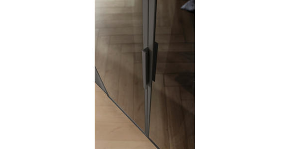 DREHTÜRENSCHRANK in Graphitfarben - Graphitfarben, Trend, Glas/Holzwerkstoff (301/223/60cm) - Novel