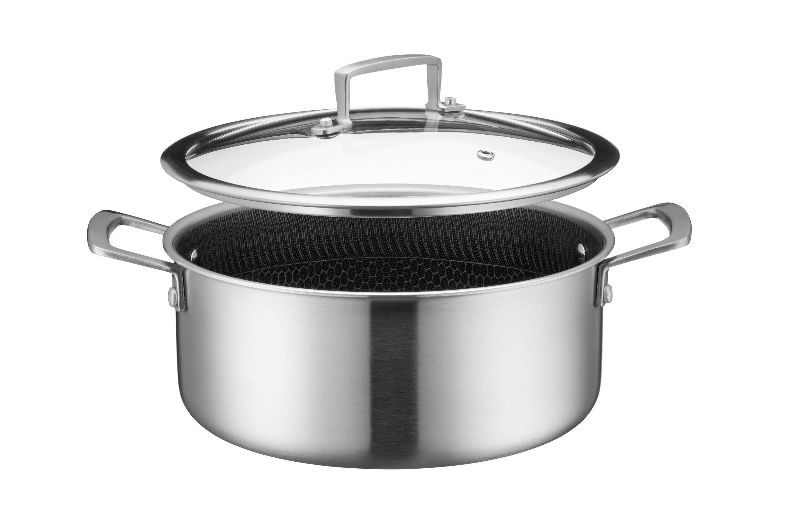 KOCHTOPF HESTIA KERAMIK 4,8 l  - Silberfarben/Schwarz, Basics, Metall (24/16,5cm) - Mäser