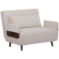 SCHLAFSESSEL Cord Creme    - Hellbraun/Creme, MODERN, Holz/Textil (107/82/91cm) - Livetastic