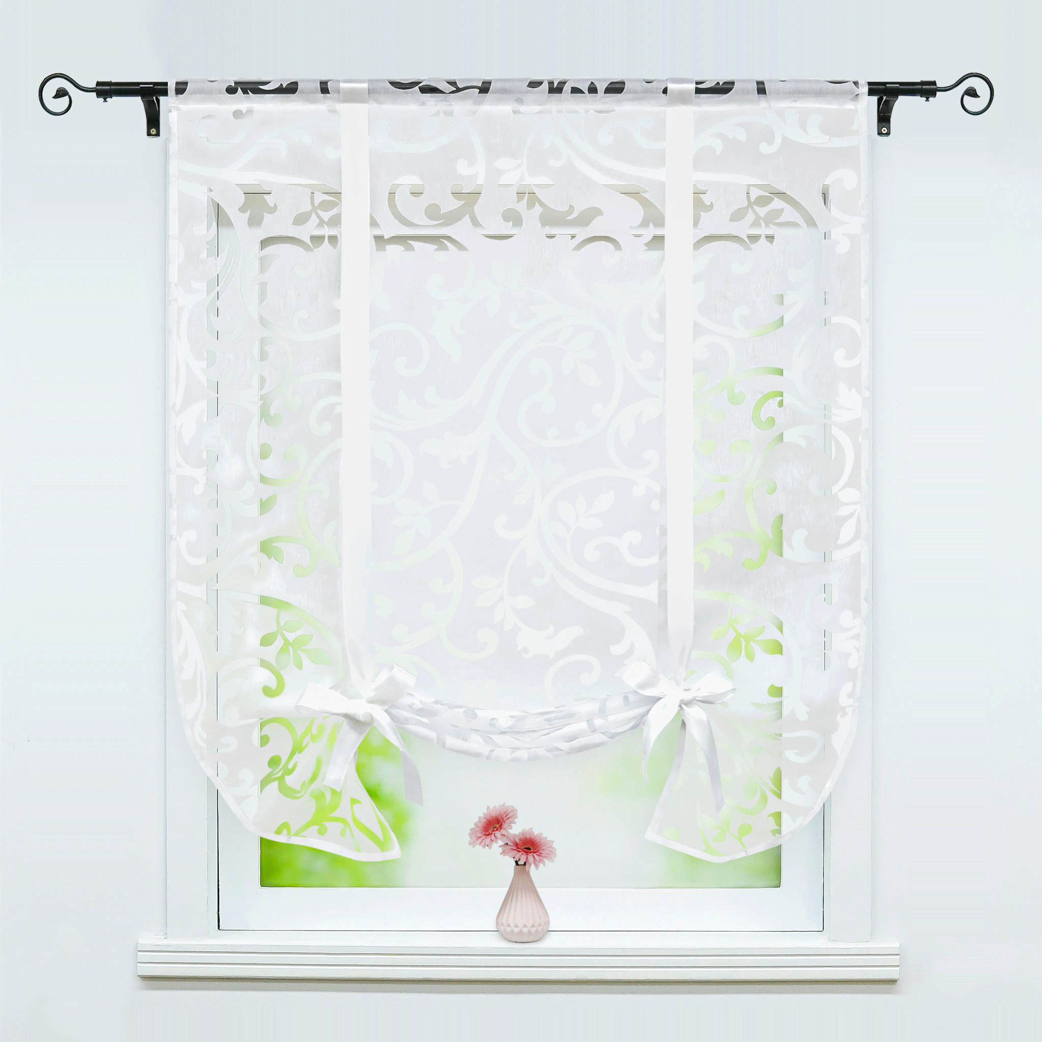 RAFFROLLO  transparent  100/140 cm   - Weiß, Basics, Textil (100/140cm) - Joyswahl