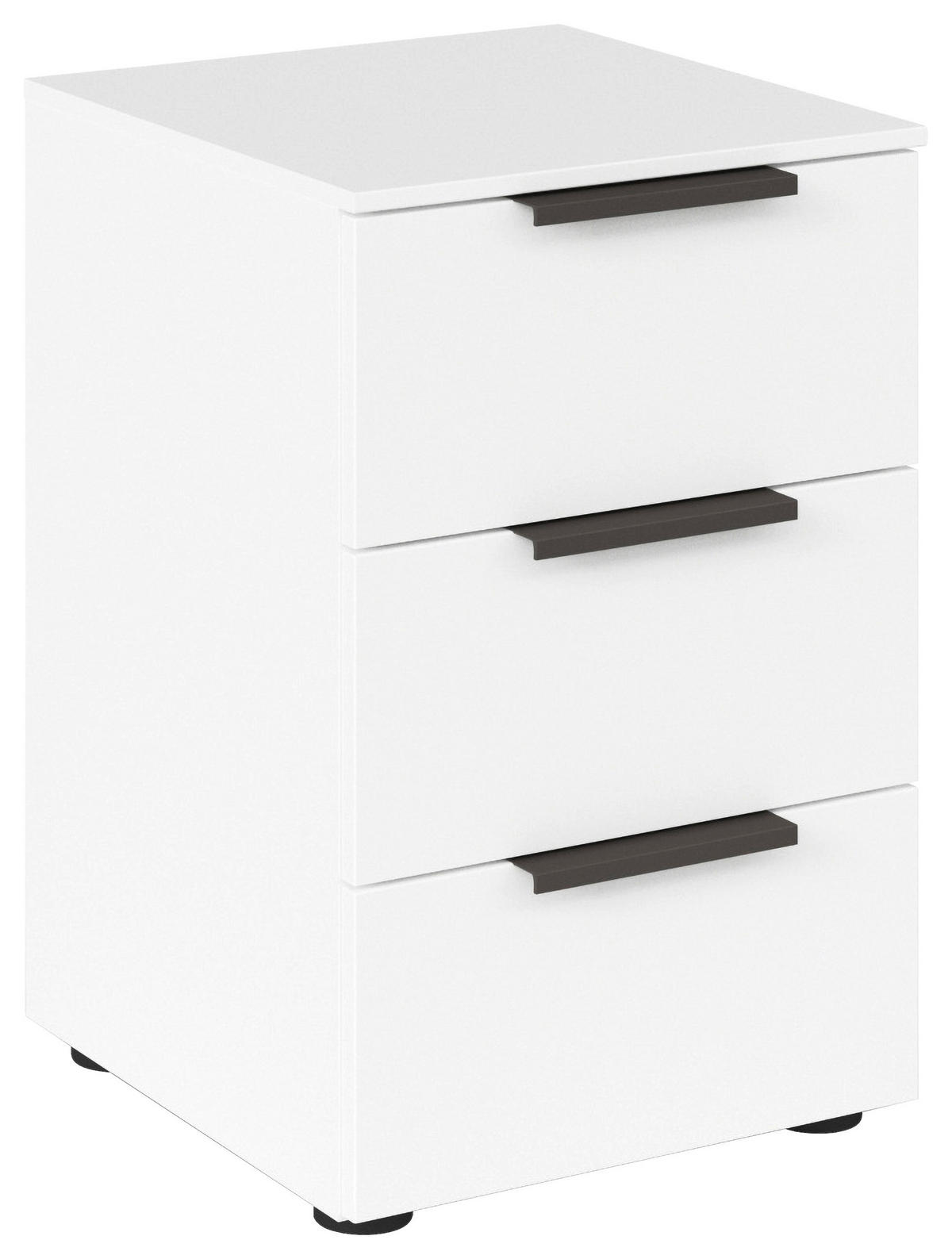 NACHTTISCH 40/61/42 cm  Graphitfarben, Weiss  - Weiss/Graphitfarben, Modern, Holzwerkstoff/Kunststoff (40/61/42cm) - Rauch Möbel