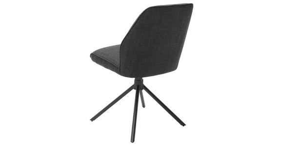 STUHL Webstoff Anthrazit - Anthrazit/Schwarz, Design, Textil/Metall (49/87/61cm) - Carryhome