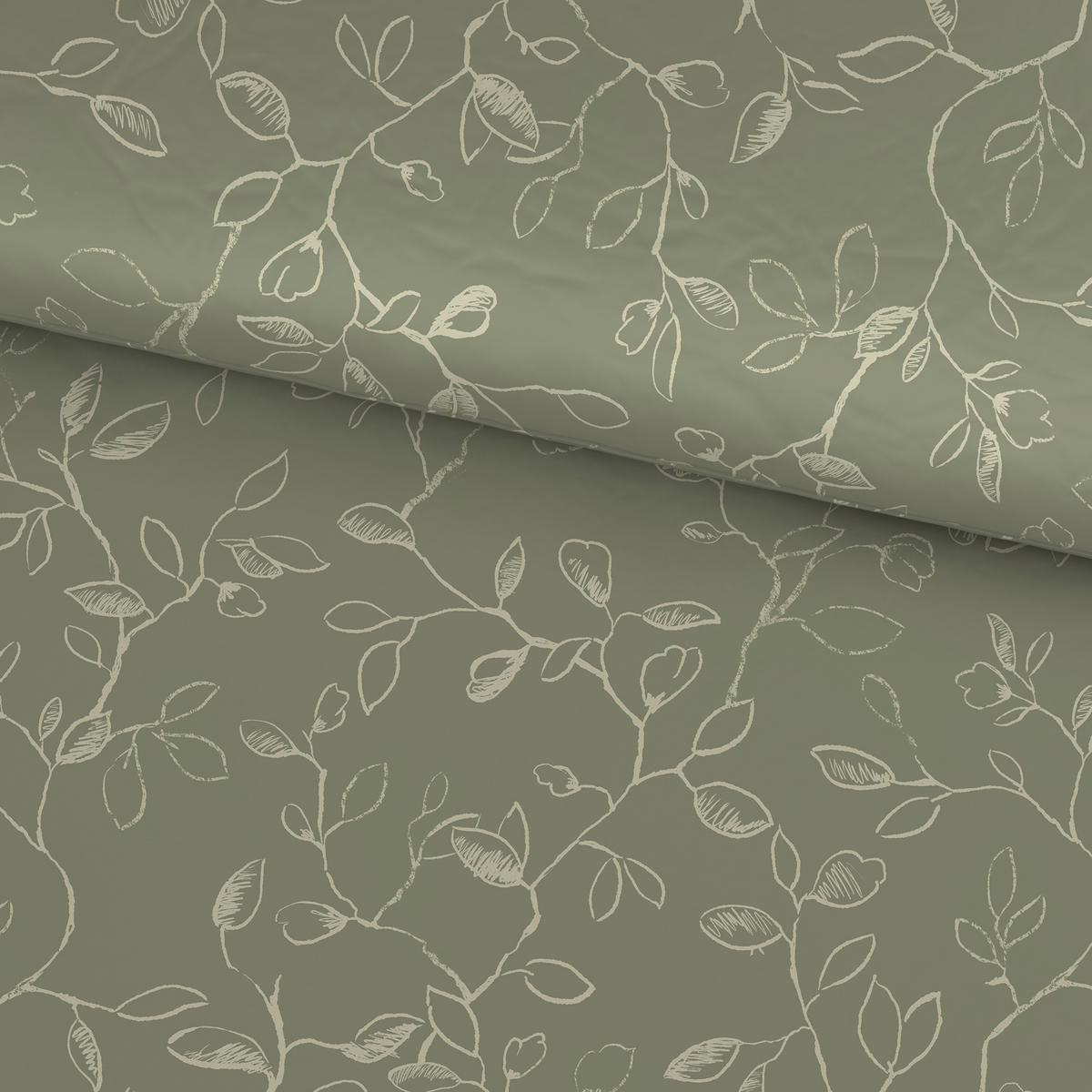 BETTWÄSCHE Satin 135/200 cm  - Grün, Textil (135/200cm) - Bio:Vio