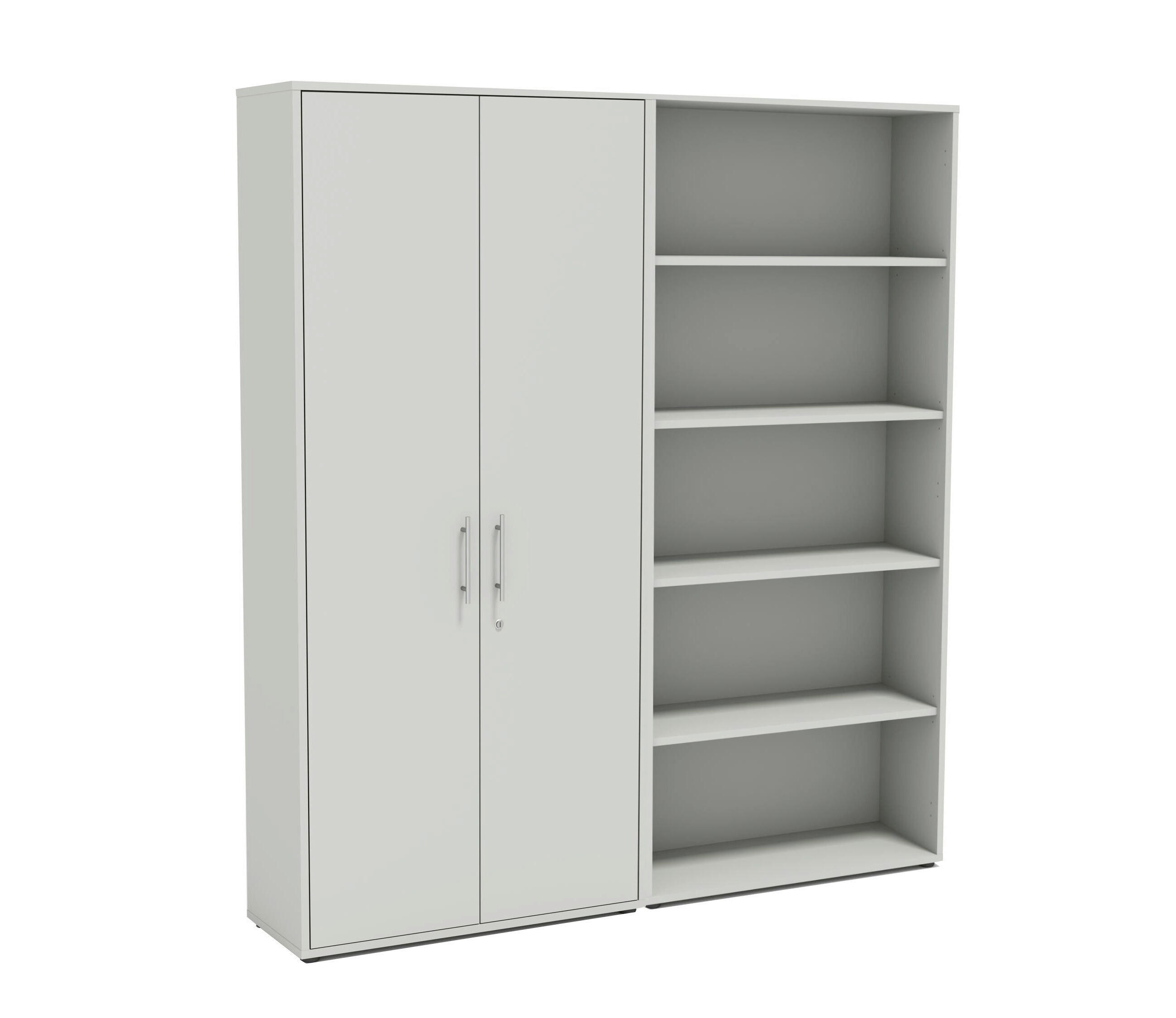 AKTENSCHRANK Hellgrau  - Hellgrau, MODERN, Holzwerkstoff (168,8/185,6/33cm) - MID.YOU