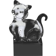 DEKOKATZE - Klar/Schwarz, Basics, Glas (5/3/6cm) - Ambia Home