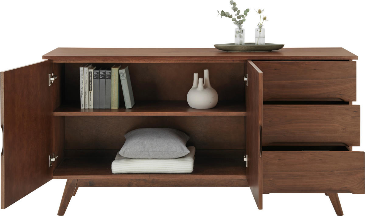 SIDEBOARD  in 160/81/44 cm  - Walnussfarben, LIFESTYLE, Holz (160/81/44cm) - Livetastic